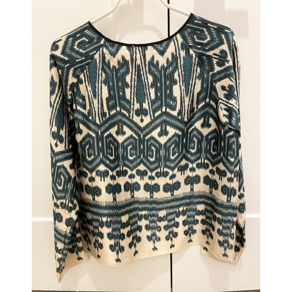 Forte_Forte Ikat Print Silk Blouse, size "1", (size small) - Picture 7 of 10